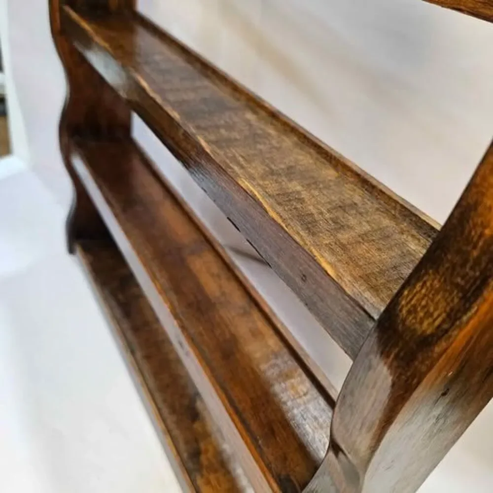 Vintage 3-Tier Wooden Wall Shelf